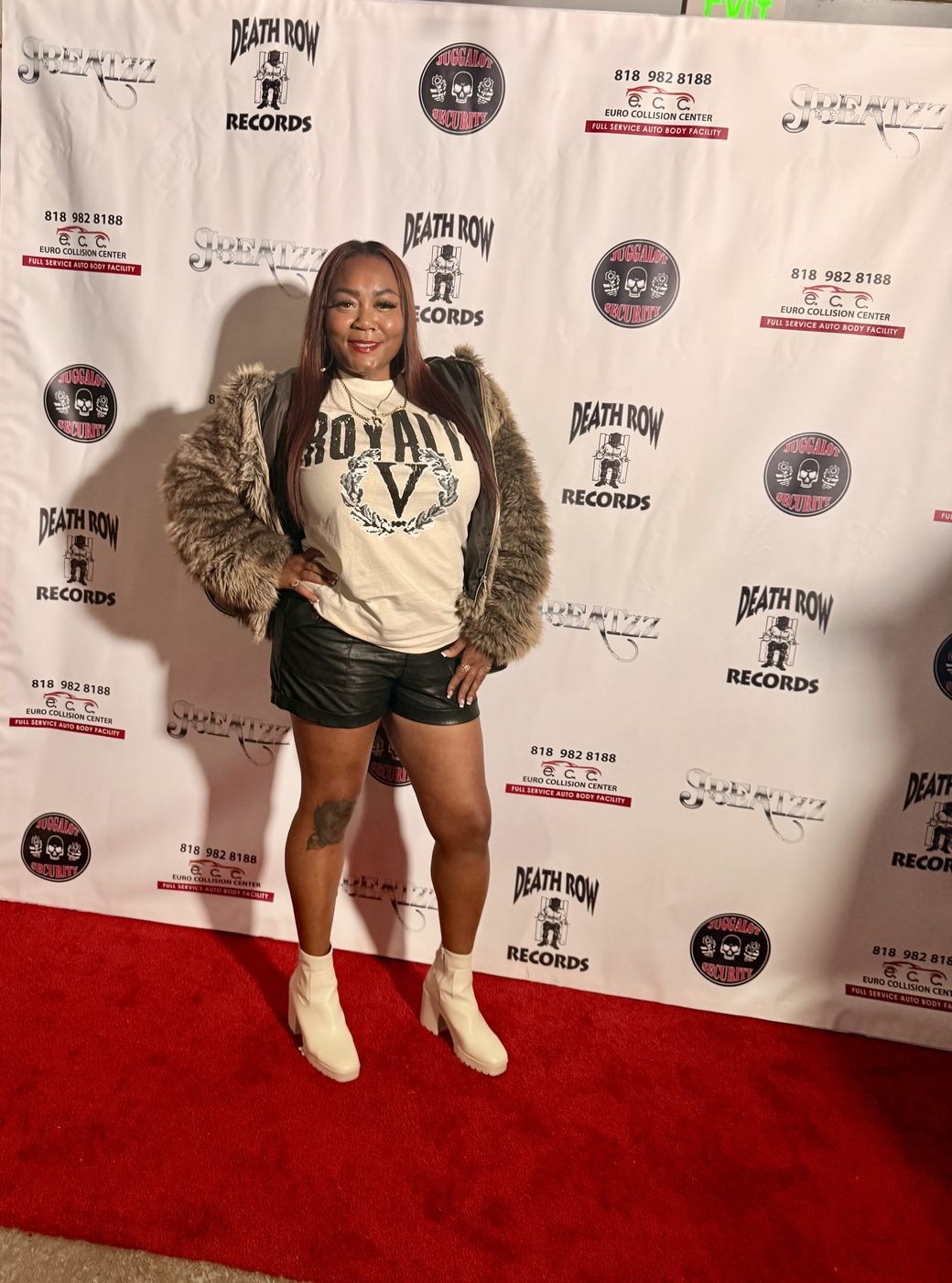Jay Plush on the red carpet at a Death Row Records event